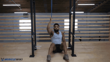 弹力带坐姿单臂下拉