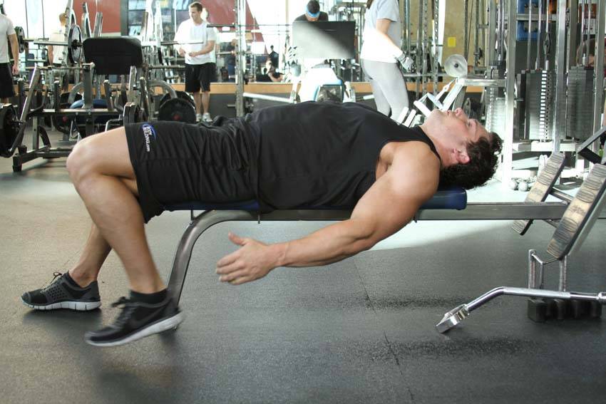 仰卧四头肌拉伸