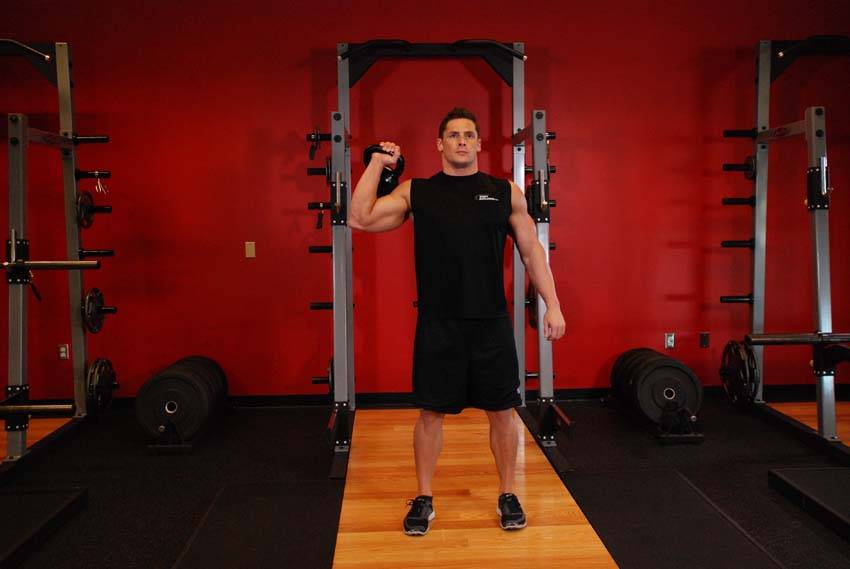 单臂壶铃副推举