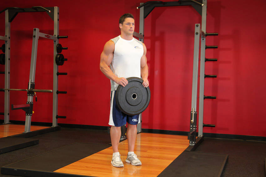 反向杠铃片弯举